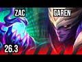 ZAC vs GAREN (TOP) | EUW Master | 26.3