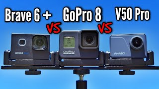 Akaso Brave 6 Plus VS Akaso V50 Pro VS GoPro 8 - Action Camera Comparison