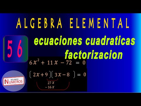 56. Ecuación cuadrática por factorización