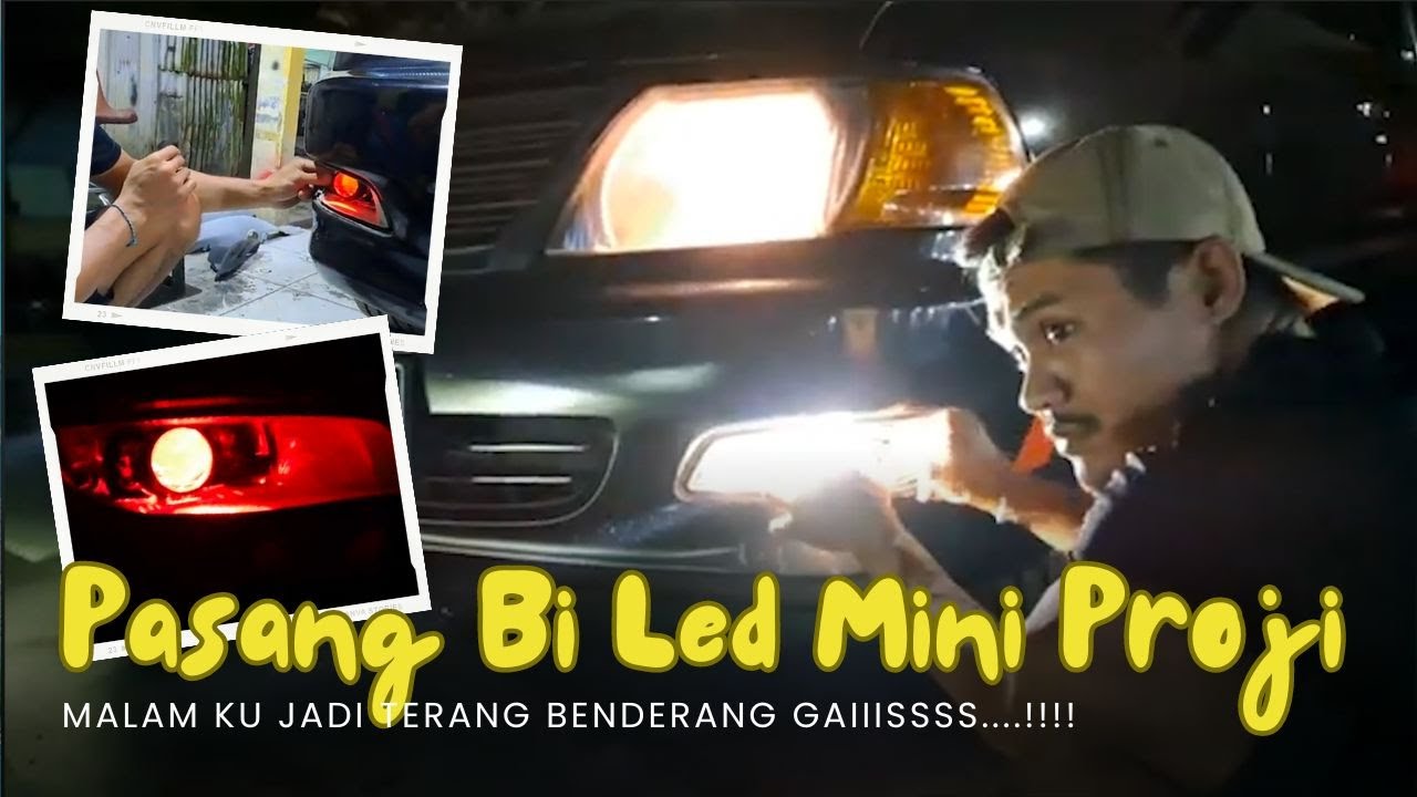 PASANG  BI LED MINI PROJIE DI MOBIL KIJANG KAPSUL