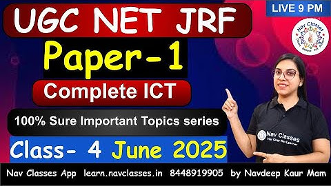 UGC NET JRF Paper 1 | UGC NET 100% Sure Important Topics series | UGC NET 2025 | By Navdeep Kaur