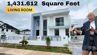 Inside a luxury 5 bedroom duplex with 1,431.612 square feet living room In Ajah lekki Lagos Nigeria