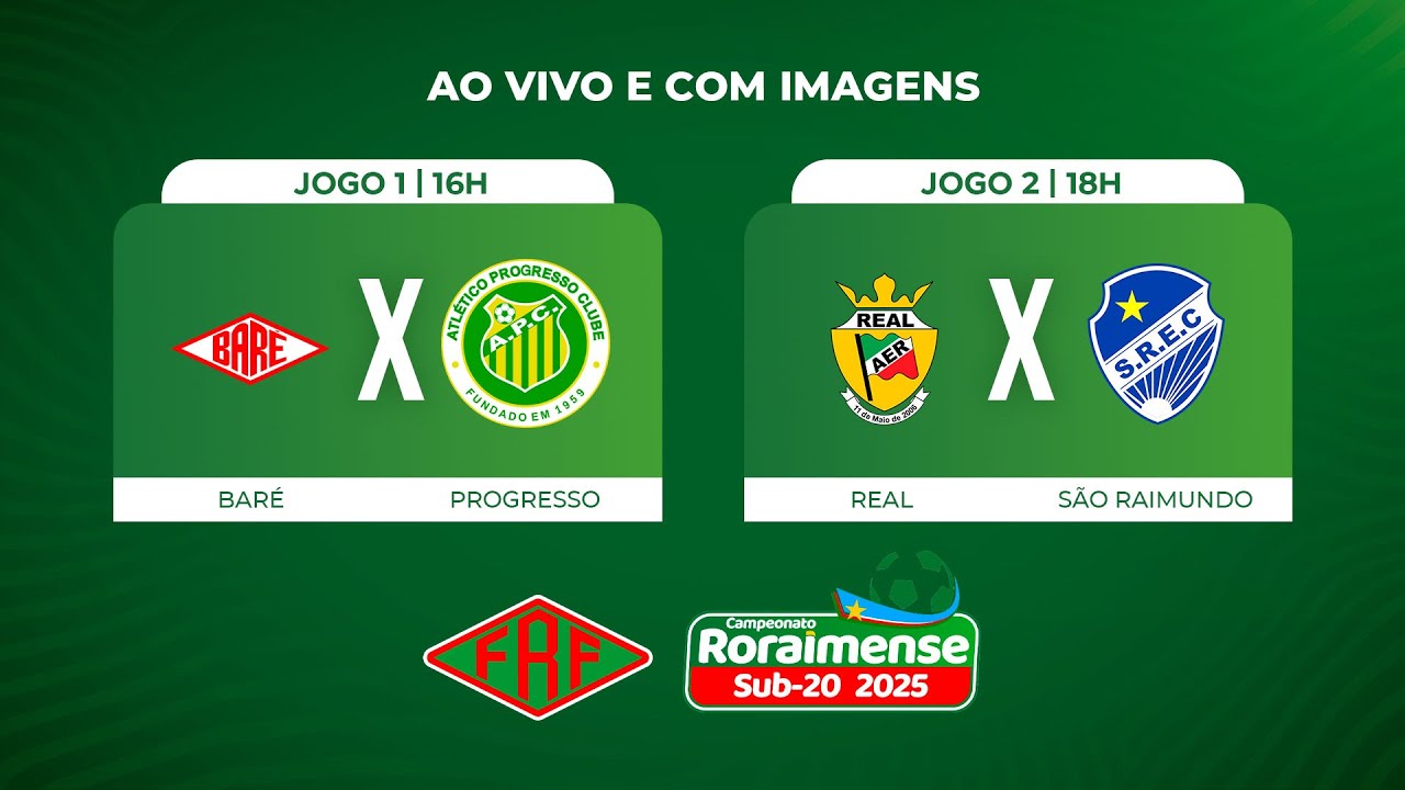🔴 AO VIVO | Baré X Progresso e Real X São Raimundo - Campeonato Roraimense SUB-20