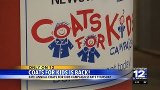 34th Annual Coats for Kids preview:  donation drive starts this week