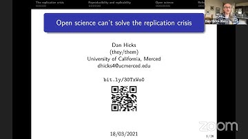 Hicks – Open science can’t solve the replication crisis – DS² 2021