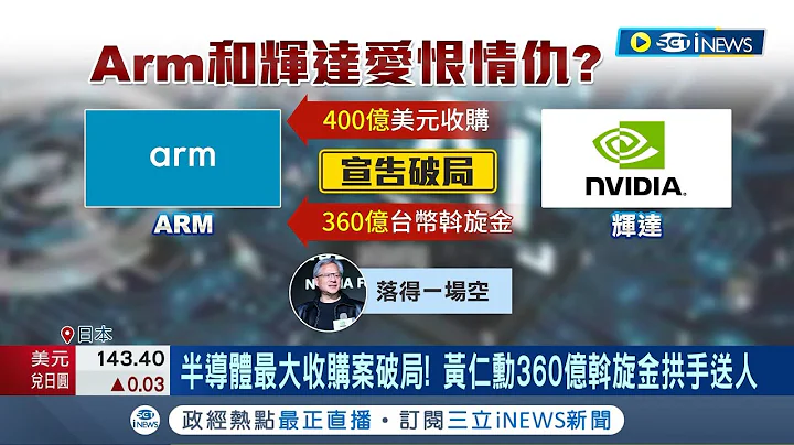 曾砸400亿美元收购破局！传ARM找上辉达谈IPO 软银宣告以AI"转守为攻 旗下Arm成最佳王牌｜记者 杨超丞 刘馥慈｜【国际局势】20230809｜三立iNEWS - 天天要闻