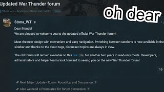 The War Thunder forums got UPDATED