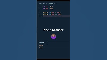 The One JavaScript Value That’s Not Equal to Itself 😳|| #javascript #shorts #coding #shortsfeed