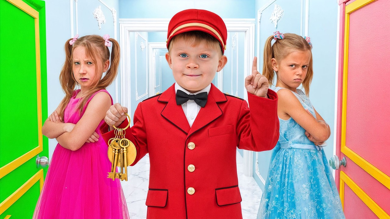 Готельні пригоди з веселими дівчатами | Дитяче комедійне відео