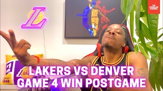 LAKERS VS NUGGETS GAME 4 WIN LIVE POSTGAME REACTION | BIG LAKESHOW VIBES