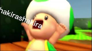 Toad sings Hips Don’t Lie but the audio quality is awful