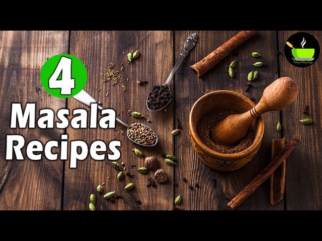 4 Homemade Masala Recipes | Best Masala Recipes For Indian Cooking | 4 Must Have Masala Recipes | She Cooks