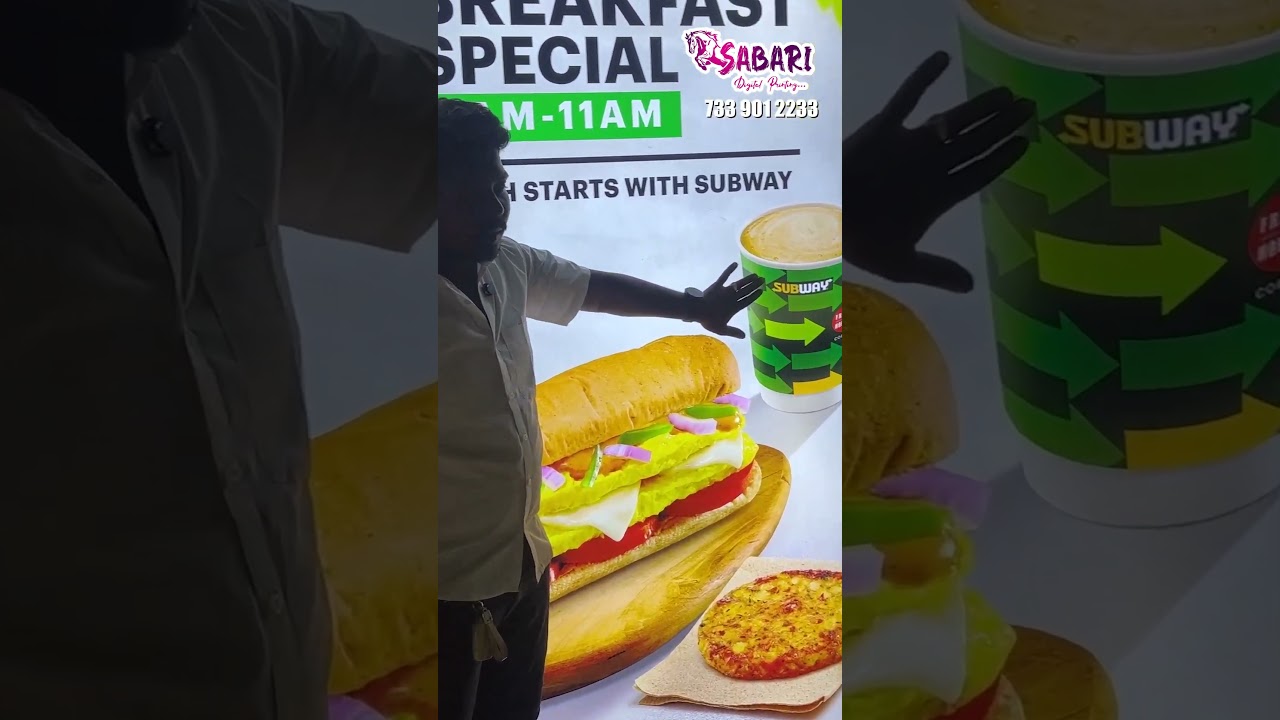 Lighting Board + Single Side UV Print  4i LED | Virugambakkam Subway Branding by Sabari Printing