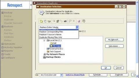 Using the Duplicates feature in Retrospect for Windows