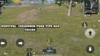 Survival  bgmi & pubg conqueror rank push tips and tricks