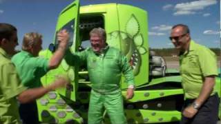 Boije Ovebrink and Mean Green - first to set speed records for hybrid trucks