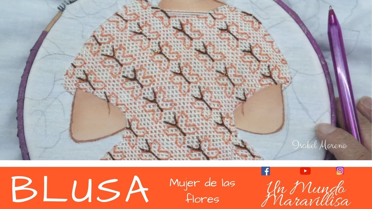 [Puntada Fantasía] Mariposas para Blusa - Mujer de las Flores | Un Mundo Maravillisa
