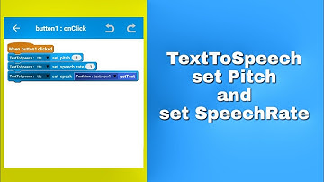 TextToSpeech pitch and speech rate in Sketchware