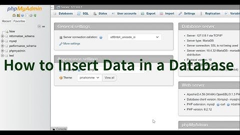 Insert data in database using PhpMyAdmin