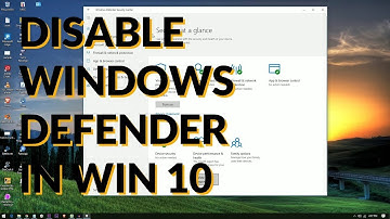 Two ways to turn off or disable Windows Defender in Windows 10