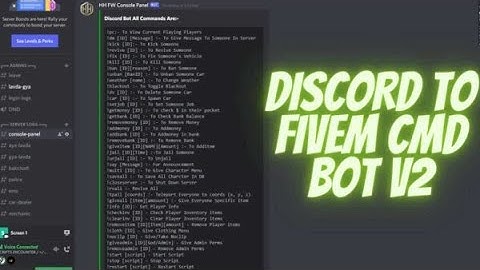 Discord bot for fivem | Best FiveM Script | FiveM Shop | GTA V