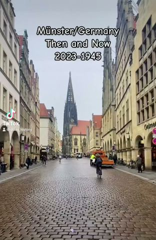 Time Machine in Münster/Germany! #germany #thenandnow #then #city #church #street #history