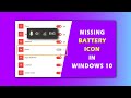 Windows 10 Battery Icon Not Showing Solution | Power Button Greyed Out | Battery Icon Missing