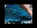 Acrylic pouring - Fluid Art - Peacock - Beautiful blue/green open cup fluid art on 40x40 cm canvas