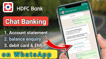 HDFC Bank Chat banking kaise चालू करें|| WhatsApp se balance kaise Jane 2022