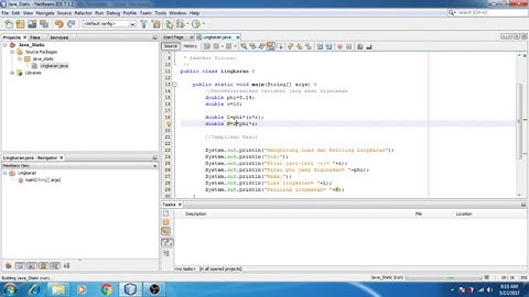 Java Static - Menghitung Luas & Keliling Lingkaran