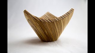 Трехугольная чаша из фанеры - Woodturning by ME