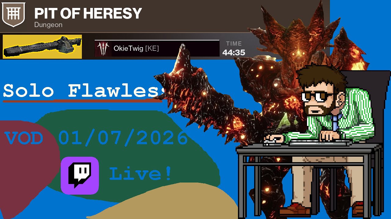 Solo Flawless Pit of Heresy for the first time! VOD 01/07/2026