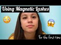Putting on Magnetic Lashes for the FIRST TIME!!