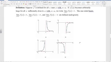 Section 2.4 - Infinite Limits