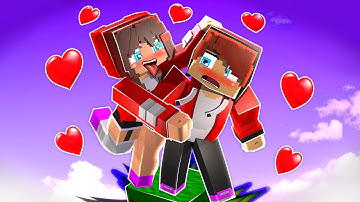MAIZEN : JJ LOVE CURSE and JJ Girl LOCKED on ONE BLOCK | PART 2 - Minecraft Animation JJ & Mikey
