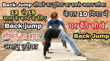 How To Learn Back Jump Tutorial Back Hand Sping Trick By Sunny Arya Back Flip Trick
