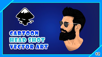 Cartoon Head Shot Vector Art in Inkscape (SpeedArt)