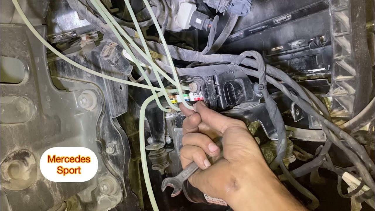 ML 500 air suspension valve block replacement , - YouTube