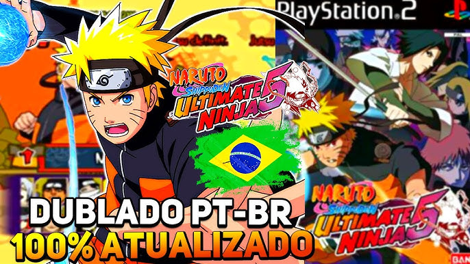 Baixar Naruto 5 Dublado em PT-BR ISO PS2 Grátis