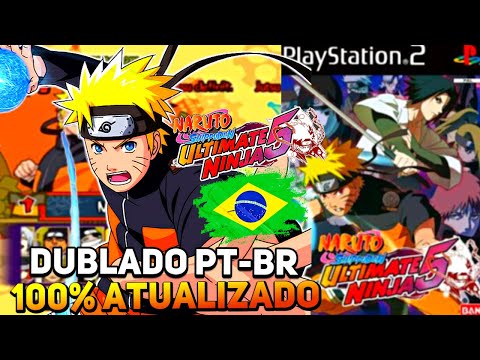 Meu PS2 Nostalgia: Naruto 5 Dublado Em PT-BR ISO VMODE=PAL-NTSC PS2