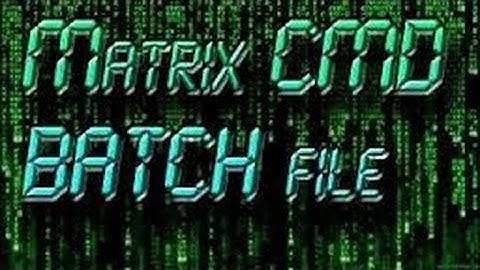 How To Make A Matrix In CMD(Command Prompt)