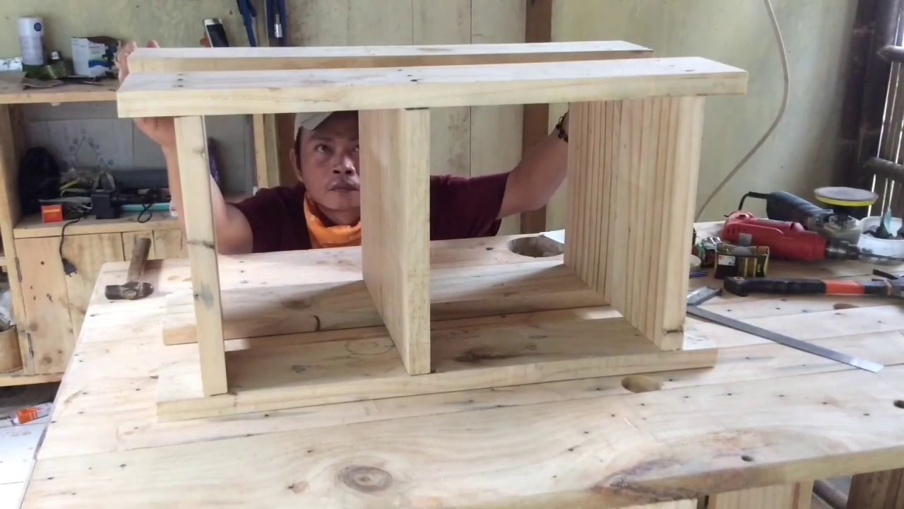  Cara  Membuat Sendiri Rak Meja  Rice Cooker dari Kayu  Palet 