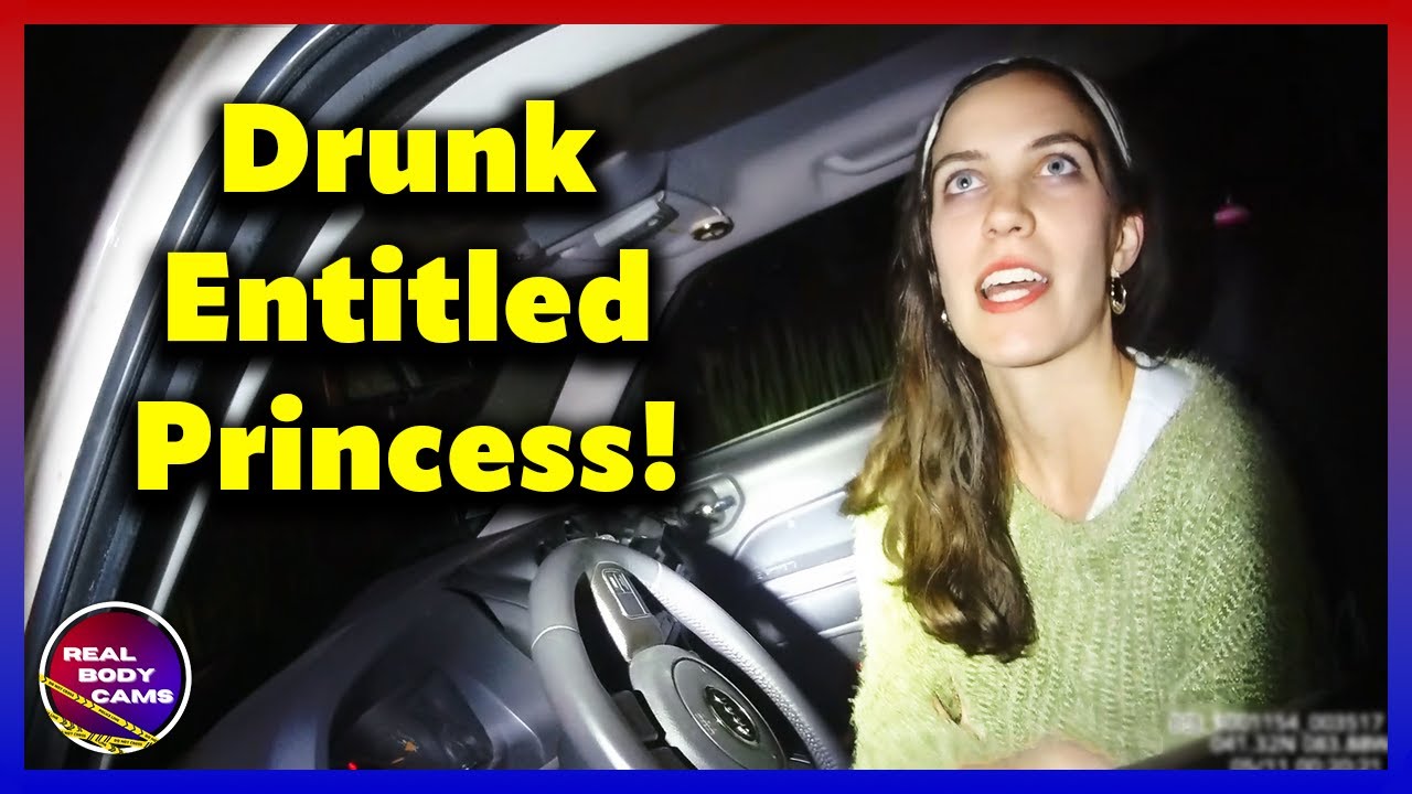 Drunk Entitled Princess Kicks & Screams at Deputies After Ditch Crash!