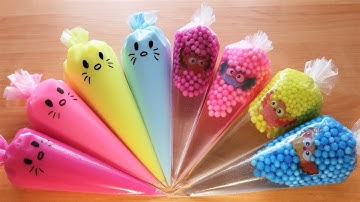 Making Slime with Piping Bags ! Most Satisfying Slime Video ! Part 8