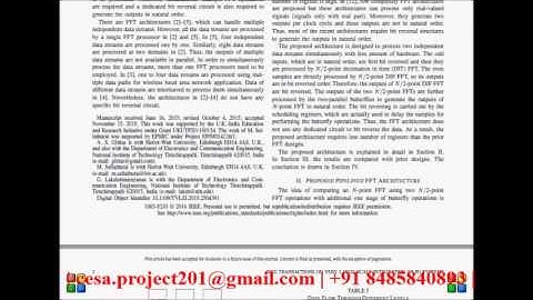 A Normal IO Order Radix 2 FFT Architecture to Process Twin Data Streams for MIMO