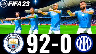 FIFA 23 - MESSI, RONALDO, MBAPPE, NEYMAR, ALL STARS | MAN CITY 92-0 INTER MILAN  | UCL FINAL !