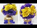 DIY / Glamorous Purple and Gold Wedding Decor Centerpiece  / Purple and Gold Floral Arrangement