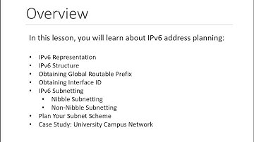 IPv6 Address Planning 01 Welcome and Content