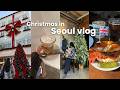 Seoul Travel Vlog | first time in korea🇰🇷 | cafes and bakeries 🧸🎀｜shopping and christmas market 🎄