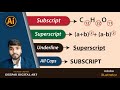 Superscript and Subscript कैसे करें | How to superscript and subscript illustrator in Hindi
